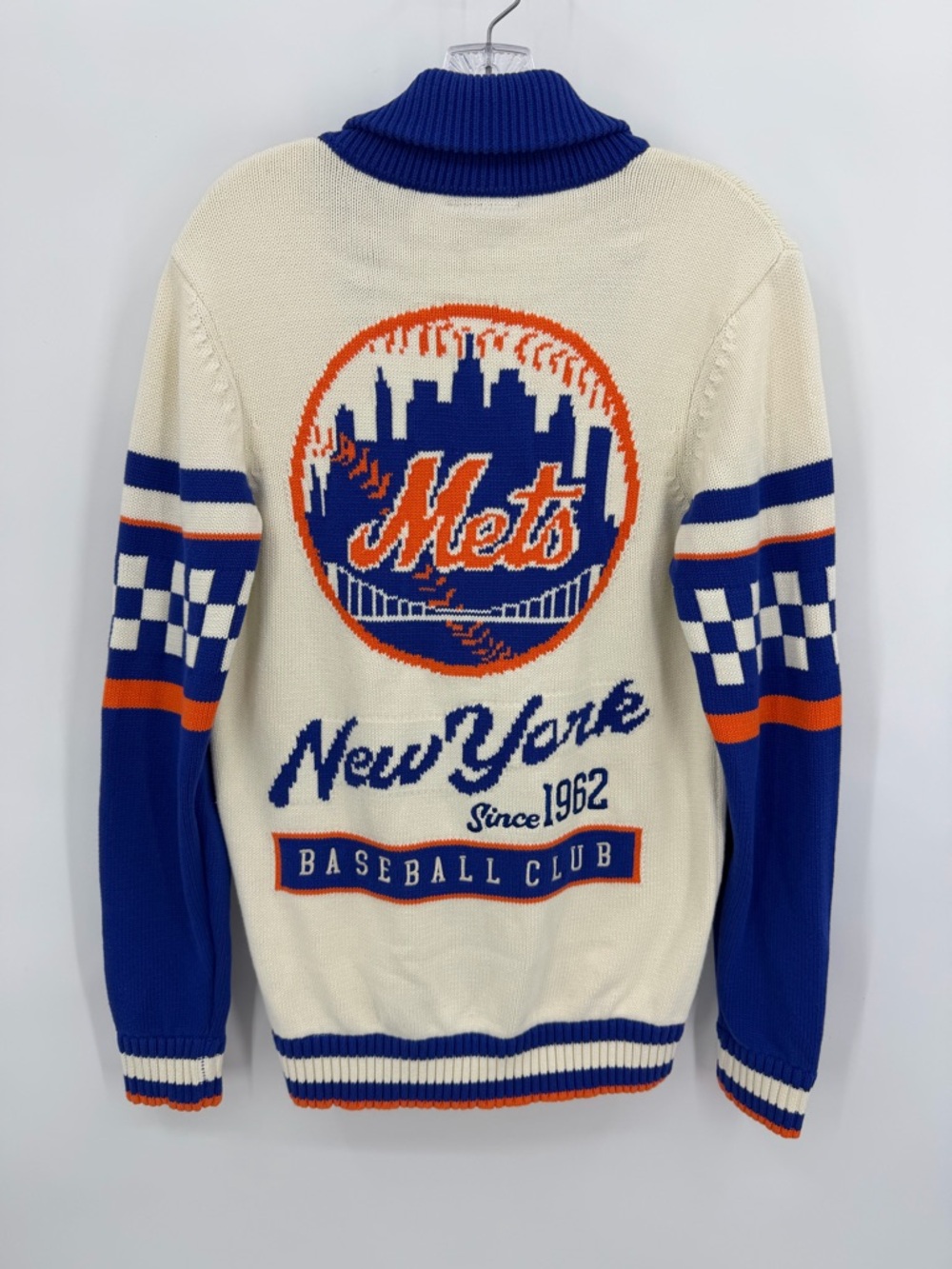 Anthropologie NWT The Wild Collective MLB NY Mets Cardigan Cotton Size XS